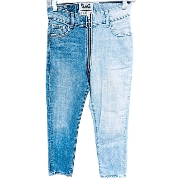 Revice Ying Yang Tokyo Wash Crops Full Zip 2 Toned Jeans Size 25 Women's - Picture 3 of 15